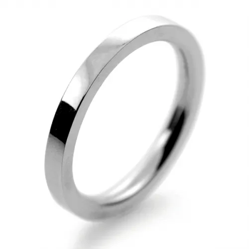 Flat Court Very Heavy -  2.0mm Palladium Wedding Ring 